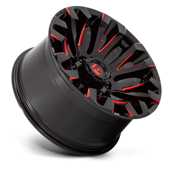 Fuel QUAKE alloy wheel Gloss Black Milled Red Tint 10.0x20 ET-18 8x165.1 - view 2