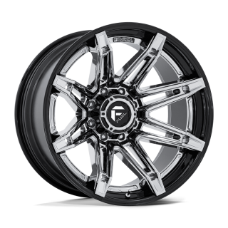 Fuel BRAWL alloy wheel Chrome With Gloss Black Lip 10.0x20 ET-18 8x165.1