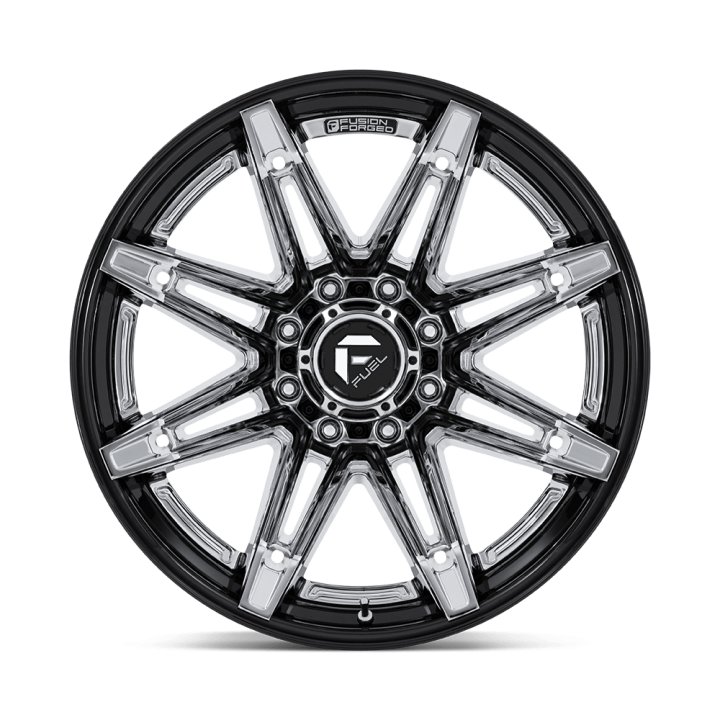 Fuel BRAWL alloy wheel Chrome With Gloss Black Lip 10.0x22 ET-18 8x165.1 - view 3
