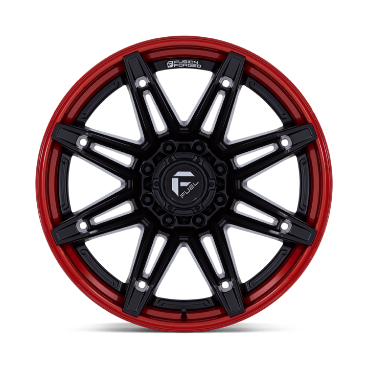 Fuel BRAWL alloy wheel Matte Black With Candy Red Lip 10.0x22 ET-18 8x165.1 - view 2