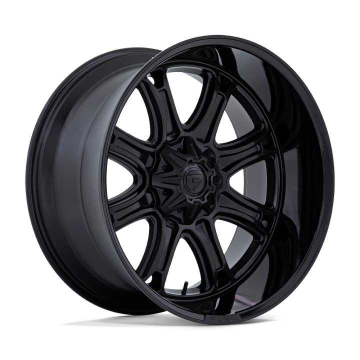 Fuel DARKSTAR alloy wheel Matte Black With Gloss Black Lip 10.0x22 ET-18 8x165.1