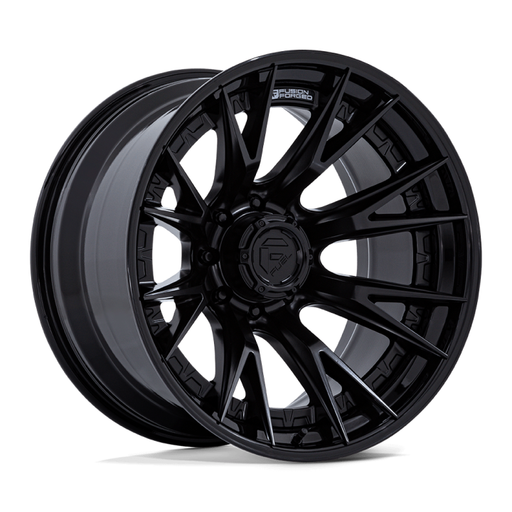 Fuel FC402 CATALYST alloy wheel Matte Black W/ Gloss Black Lip 10.0x22 ET-18 8x165.1