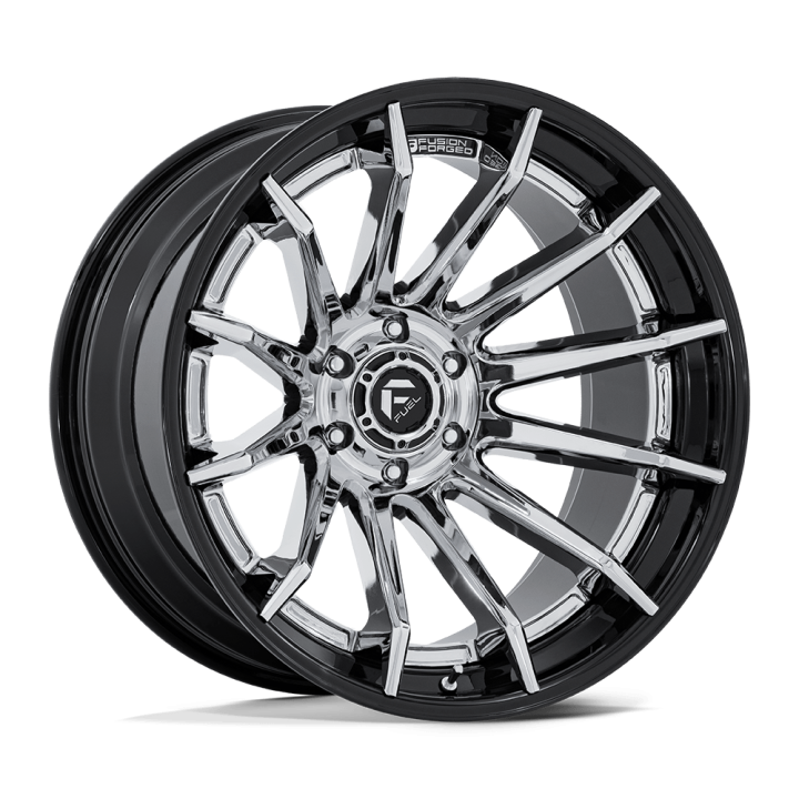 Fuel FC403 BURN alloy wheel Chrome W/ Gloss Black Lip 12.0x24 ET-44 6x139.7
