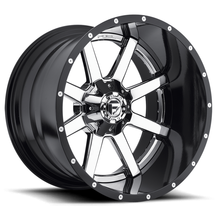 Fuel D260 MAVERICK alloy wheel Chrome Plated Gloss Black Lip 14.0x24 ET-75 6x139.7