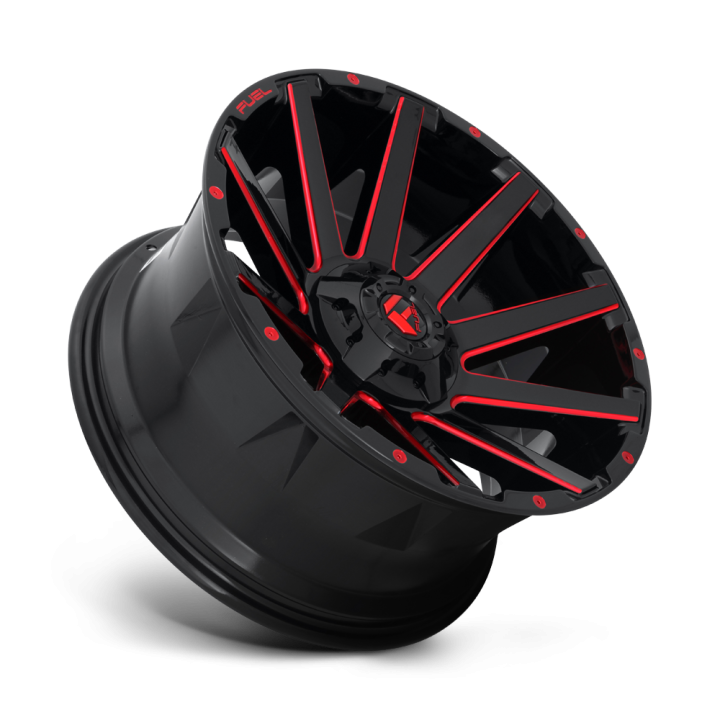 Fuel D643 CONTRA alloy wheel Gloss Black Red Tinted Clear 12.0x22 ET-43 6x139.7 - view 3