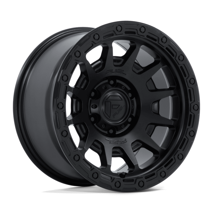 Fuel FC884 FORTRESS alloy wheel Matte Black W/ Gloss Black Lip 9.0x18 ET20 6x135