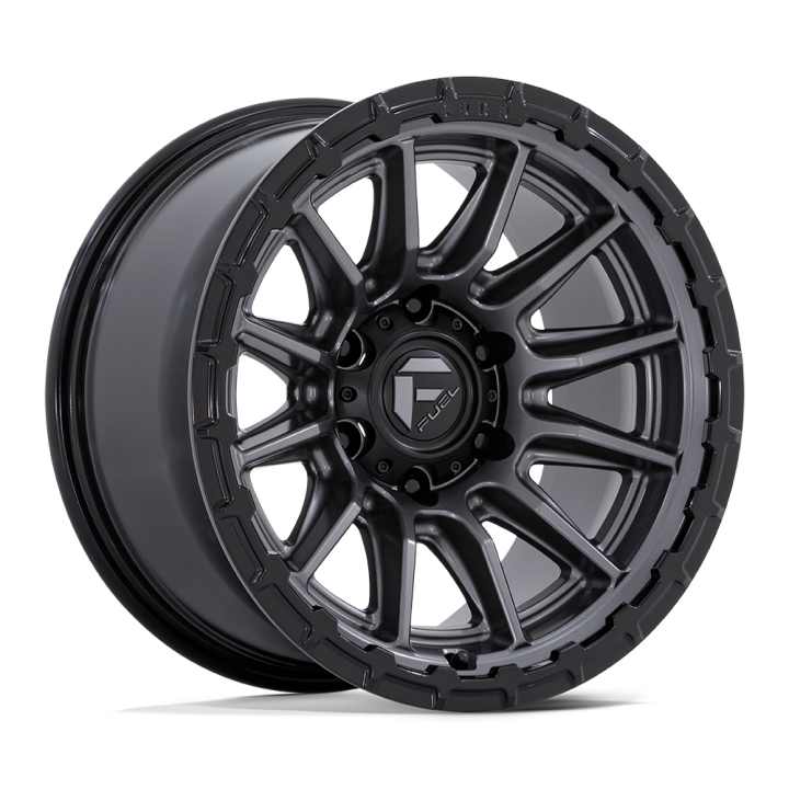 Fuel FC866 PISTON alloy wheel Matte Gunmetal W/ Gloss Black Lip 10.0x22 ET-18 5x127