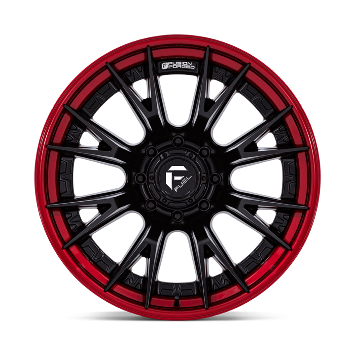 Fuel FC402 CATALYST alloy wheel Matte Black W/ Candy Red Lip 10.0x22 ET-18 8x165.1 - view 2