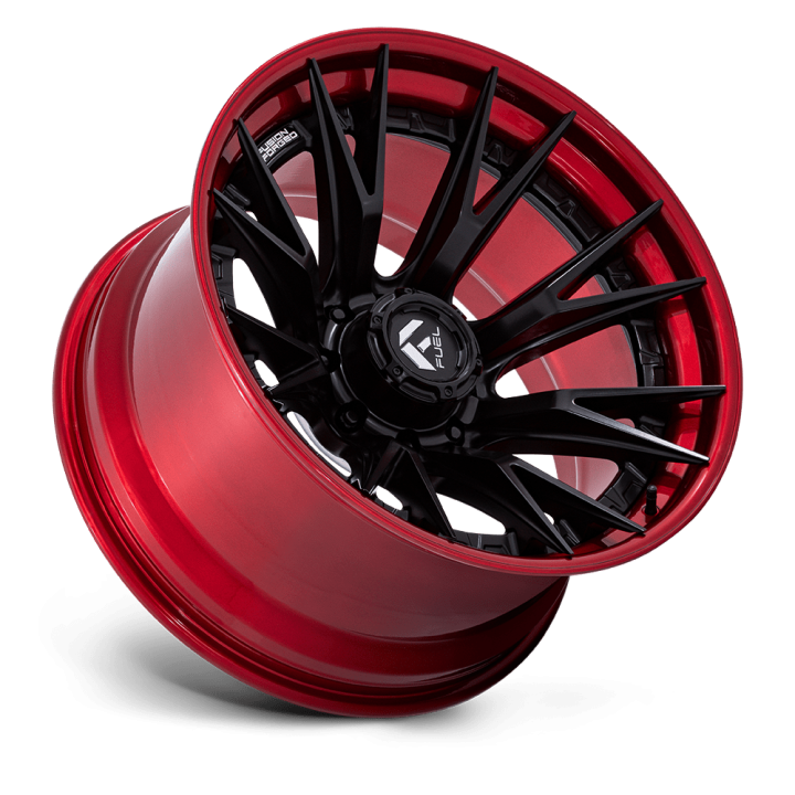 Fuel FC402 CATALYST alloy wheel Matte Black W/ Candy Red Lip 10.0x22 ET-18 8x165.1 - view 3