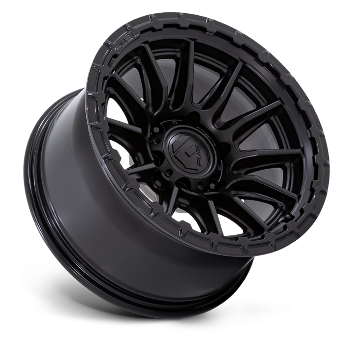 Fuel FC866 PISTON alloy wheel Blackout W/ Gloss Black Lip 9.5x22 ET20 6x139.7 - view 2
