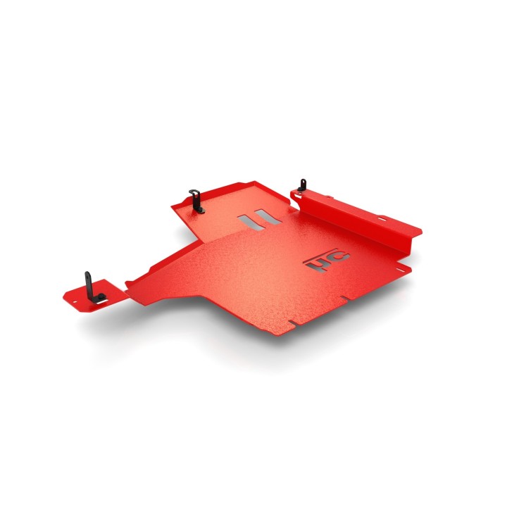 Transfer Case and AdBlue Tank Skid Plate OFFROAD Toyota Hilux IX Travo 2026- steel red Heavy Cruiser - Osłony i płyty do