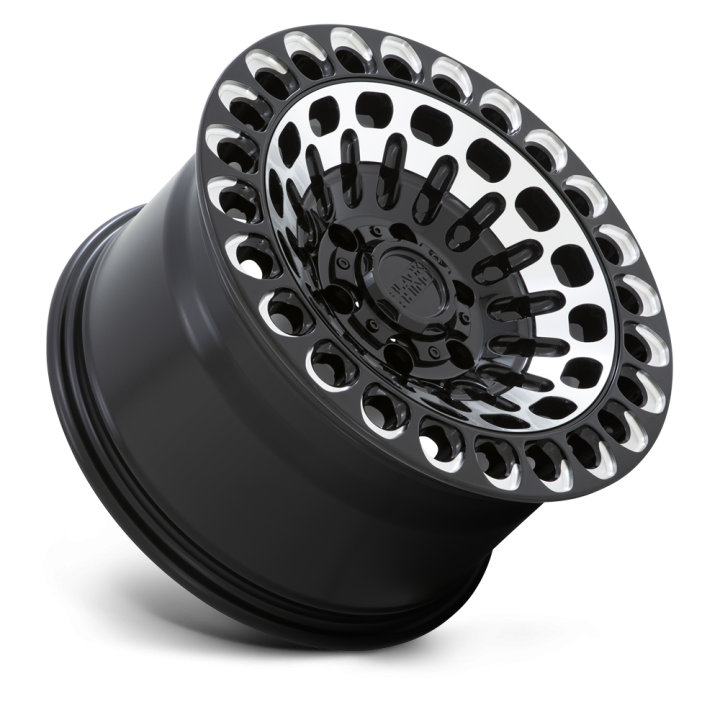 Black Rhino LABYRINTH alloy wheel Gloss Black With Machined Face & Milling 9.5x17 ET12 6x120 - view 3