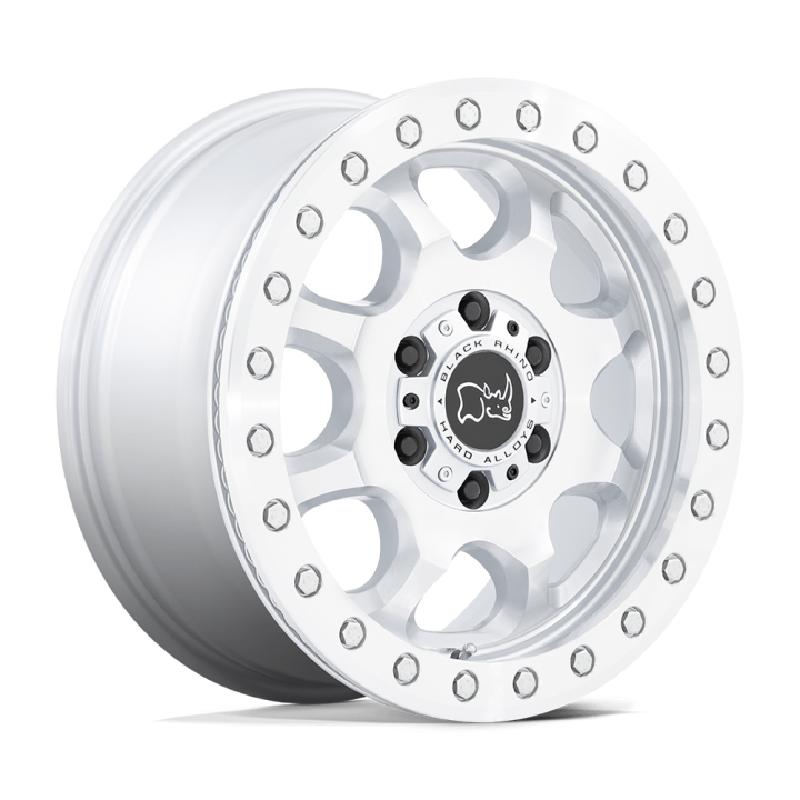 Black Rhino VENTURE BEADLOCK alloy wheel Gloss Silver With Machined Face 8.0x17 ET38 6x130