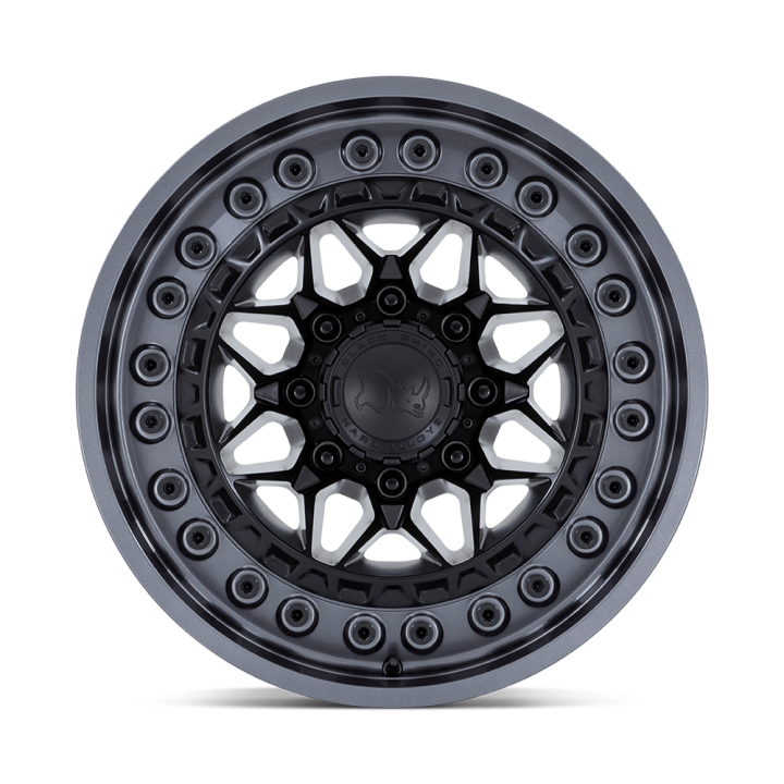 Black Rhino ALPHA alloy wheel Matte Black With Gunmetal Lip 9.0x18 ET0 8x180 - view 2