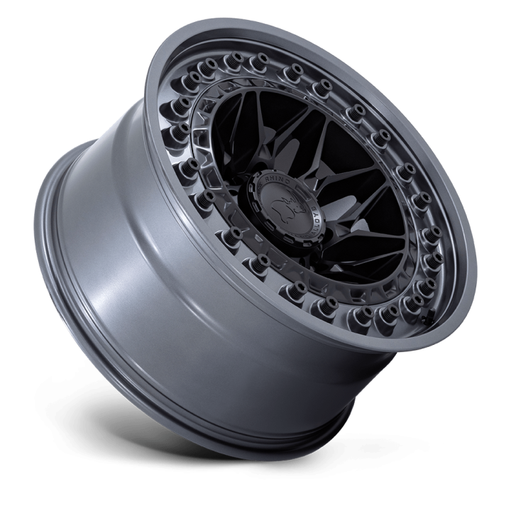Black Rhino ALPHA alloy wheel Matte Black With Gunmetal Lip 9.0x17 ET-12 6x139.7 - view 3