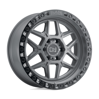 Black Rhino KELSO alloy wheel Battleship Gray W/ Black Ring 9.0x17 ET0 6x135