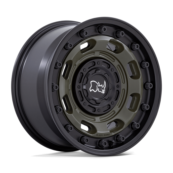 Black Rhino ATLAS alloy wheel Olive Drab Green With Black Lip 8.5x17 ET-10 6x139.7
