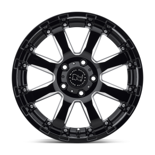 Black Rhino SIERRA alloy wheel Gloss Black W/ Milled Spokes 9.0x17 ET12 6x135 - view 2