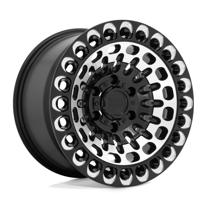 Black Rhino LABYRINTH alloy wheel Gloss Black With Machined Face & Milling 9.5x17 ET12 6x135