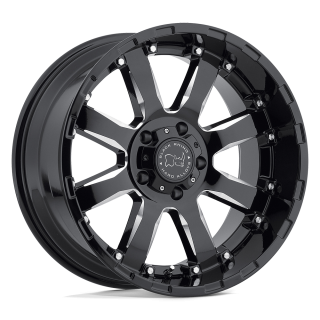 Black Rhino SIERRA alloy wheel Gloss Black W/ Milled Spokes 9.0x18 ET-12 8x165.1