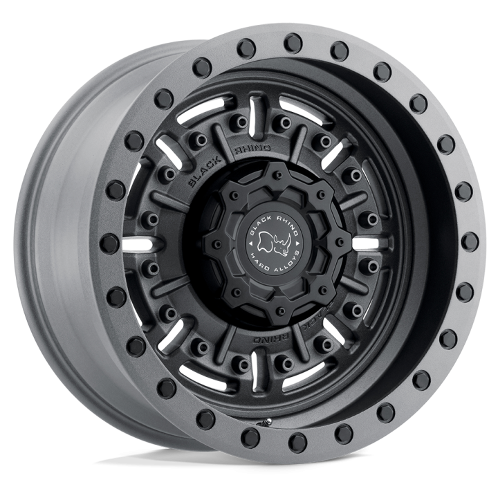 Black Rhino ABRAMS alloy wheel Textured Matte Gunmetal 9.5x17 ET-18 8x165.1