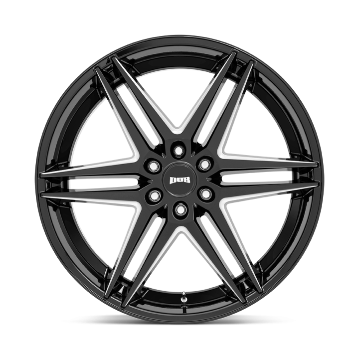 DUB DIRTY DOG alloy wheel Glossy Black Milled 10.0x24 ET30 6x135 - view 3