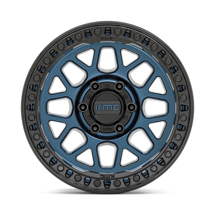 KMC GRS alloy wheel Midnight Blue With Gloss Black Lip 8.5x17 ET0 6x120 - view 3