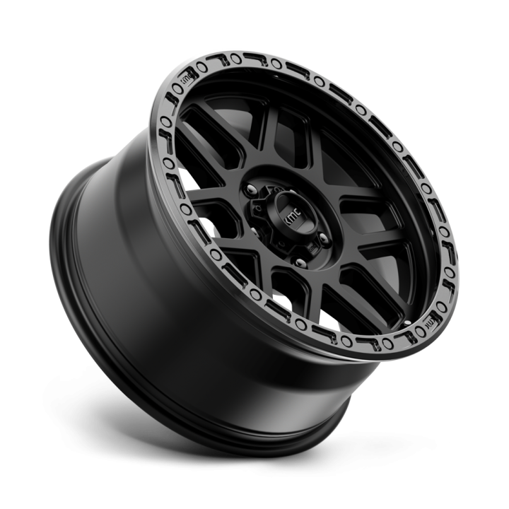 KMC MESA alloy wheel Satin Black With Gloss Black Lip 9.0x18 ET25 5x150 - view 2