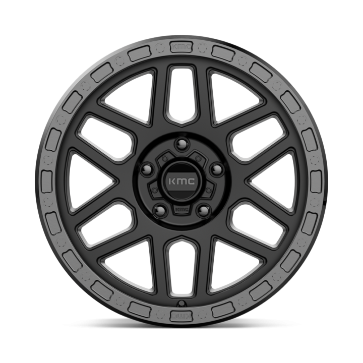 KMC MESA alloy wheel Satin Black With Gloss Black Lip 9.0x18 ET25 5x150 - view 3
