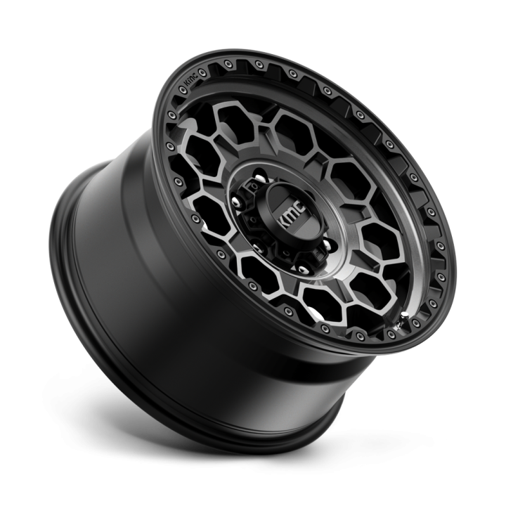 KMC TREK alloy wheel Satin Black With Gray Tint 9.0x17 ET18 6x114.3 - view 3