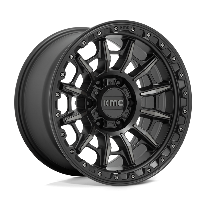 KMC CARNAGE alloy wheel Satin Black With Gray Tint 9.0x17 ET-12 6x139.7