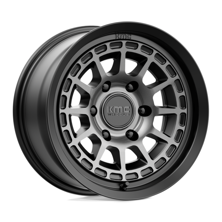 KMC CANYON alloy wheel Satin Black With Gray Tint 8.0x16 ET0 6x139.7