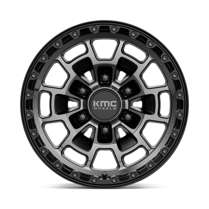 KMC SUMMIT alloy wheel Satin Black With Gray Tint 8.0x16 ET0 6x139.7 - view 2