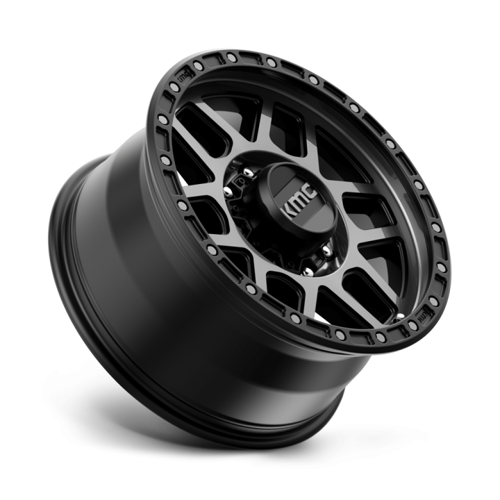 KMC KM544 MESA alloy wheel Satin Black W/ Gray Tint 9.0x18 ET18 8x180 - view 3