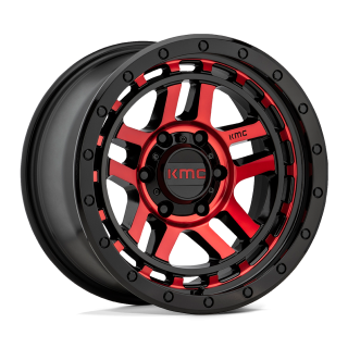 KMC RECON alloy wheel Gloss Black Machined With Red Tint 9.0x17 ET-12 6x139.7