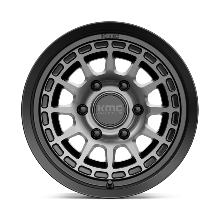 KMC CANYON alloy wheel Satin Black With Gray Tint 8.0x16 ET0 6x139.7 - view 3