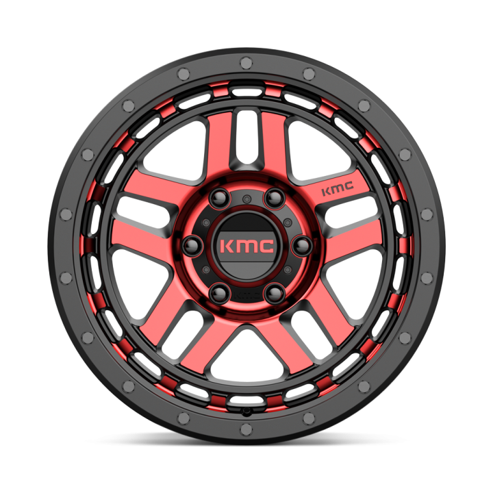 KMC RECON alloy wheel Gloss Black Machined With Red Tint 9.0x17 ET-12 6x139.7 - view 2