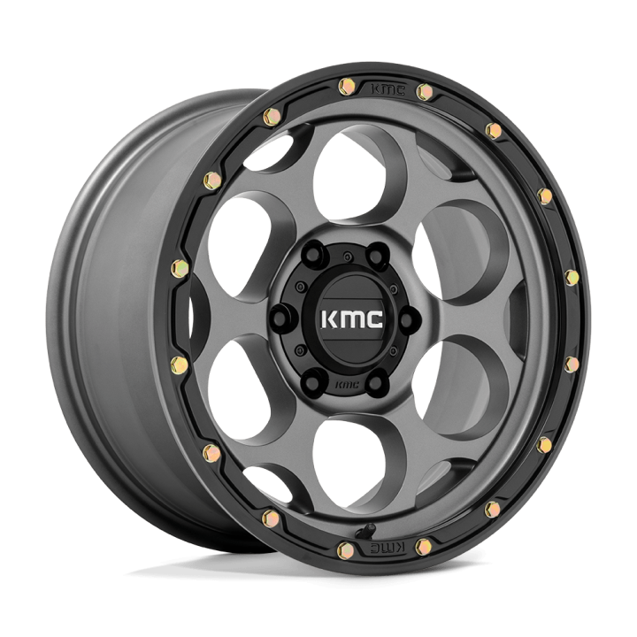 KMC DIRTY HARRY alloy wheel Satin Gray With Black Lip 9.0x17 ET-12 6x139.7