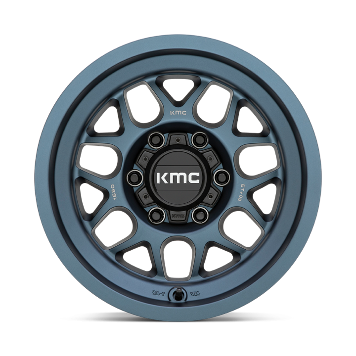 KMC TERRA alloy wheel Metallic Blue 8.0x16 ET0 6x139.7 - view 3