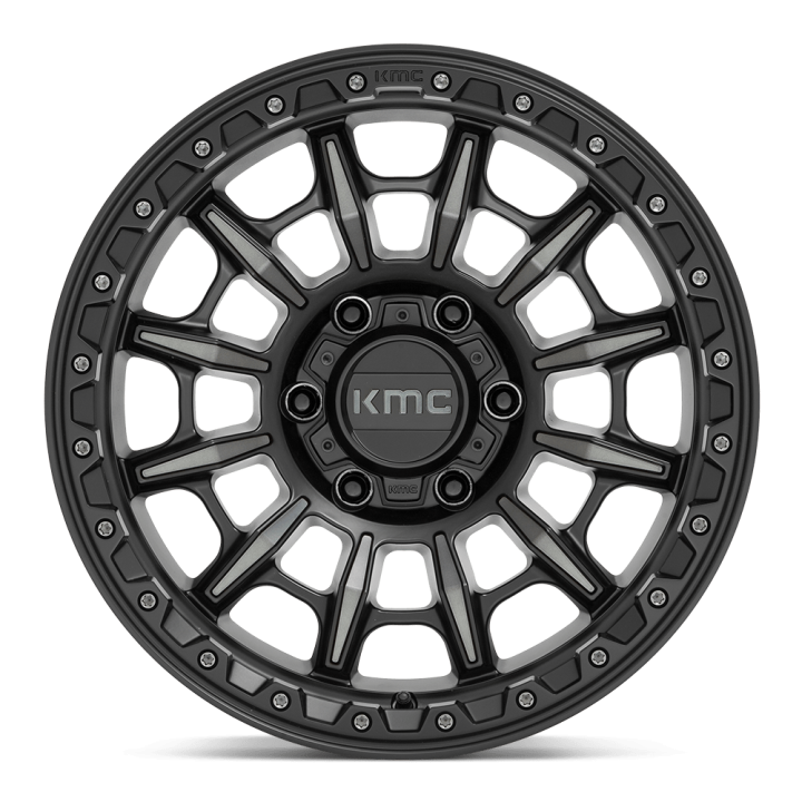 KMC CARNAGE alloy wheel Satin Black With Gray Tint 8.0x16 ET0 6x139.7 - view 2