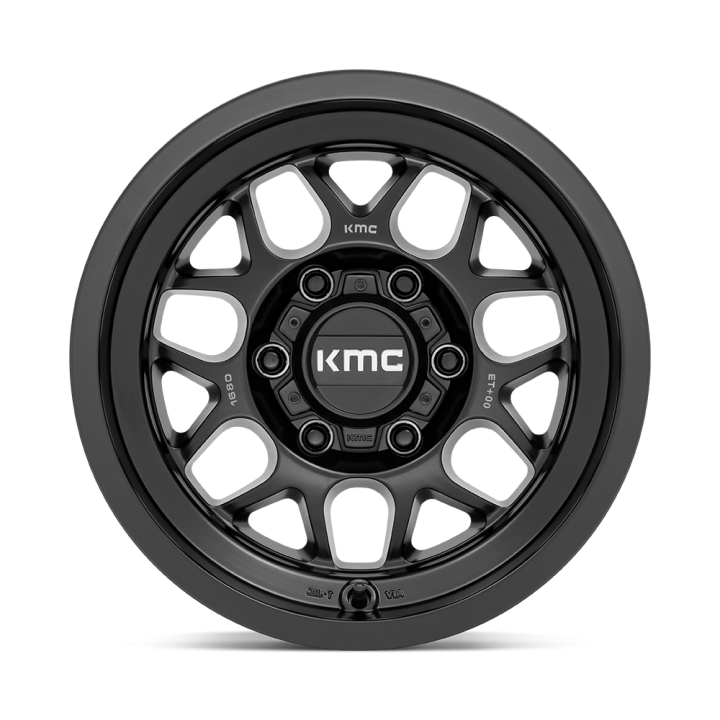 KMC TERRA alloy wheel Satin Black 8.0x16 ET0 6x139.7 - view 2