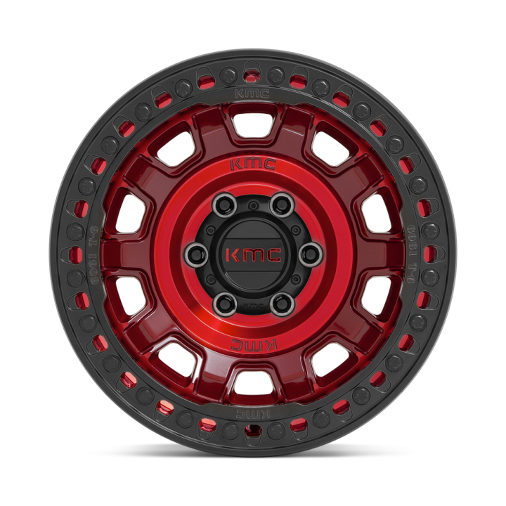 KMC TANK BEADLOCK alloy wheel Candy Red 9.0x17 ET-15 6x139.7 - view 3