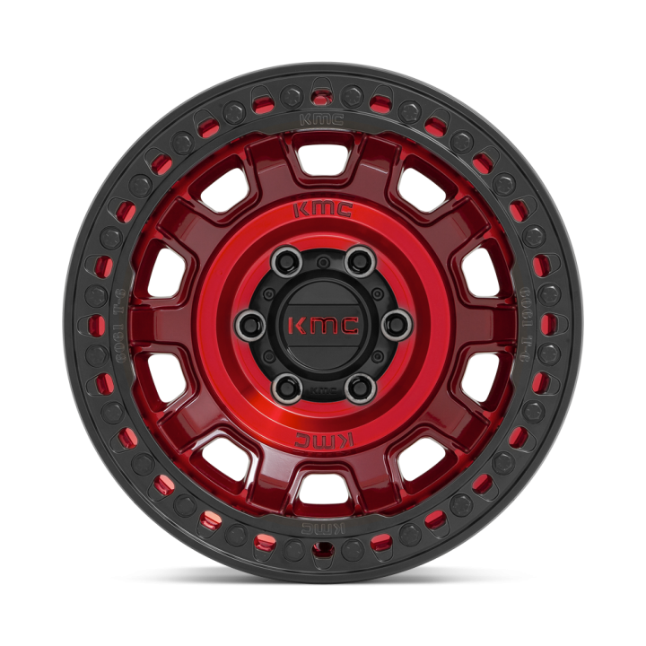 KMC TANK BEADLOCK alloy wheel Candy Red 9.0x17 ET-38 6x139.7 - view 3