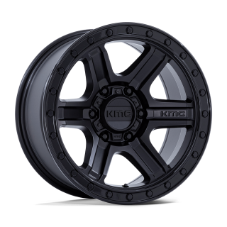 KMC OUTRUN alloy wheel Matte Black With Gloss Black Lip 8.5x17 ET-10 6x139.7