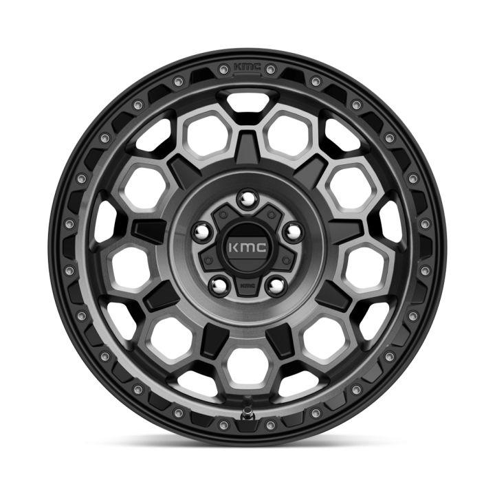 KMC TREK alloy wheel Satin Black With Gray Tint 8.0x17 ET20 6x139.7 - view 3