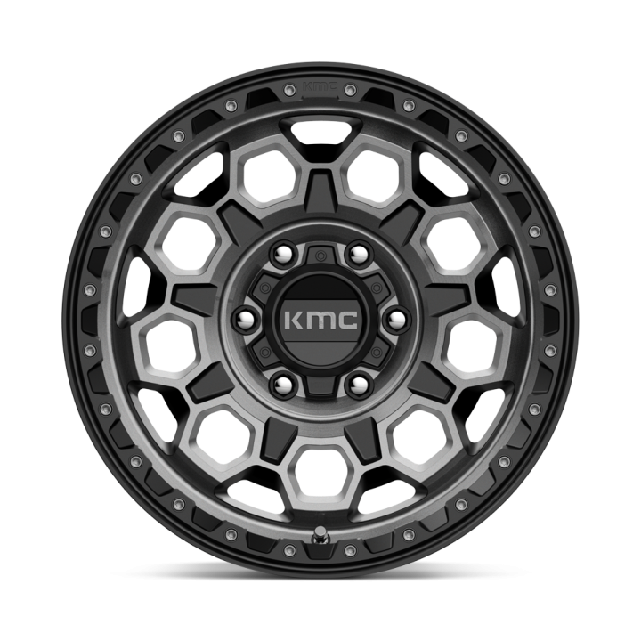 KMC TREK alloy wheel Satin Black With Gray Tint 9.0x17 ET18 6x139.7 - view 2