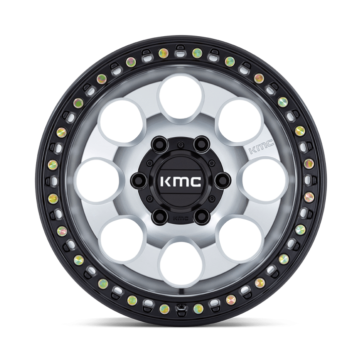 KMC RIOT SBL alloy wheel Machined With Satin Black Lip 8.5x17 ET10 6x139.7 - view 2