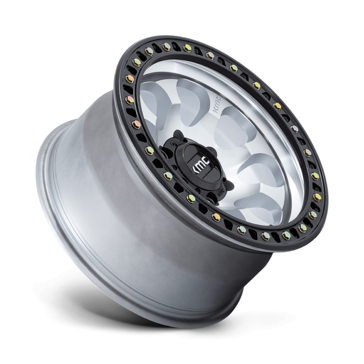 KMC RIOT SBL alloy wheel Machined With Satin Black Lip 8.5x17 ET10 6x139.7 - view 3