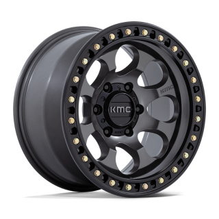 KMC RIOT SBL alloy wheel Anthracite With Satin Black Lip 8.5x17 ET10 6x139.7