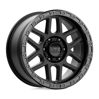 KMC MESA alloy wheel Satin Black With Gloss Black Lip 9.0x17 ET18 6x139.7